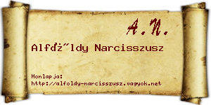 Alföldy Narcisszusz névjegykártya
